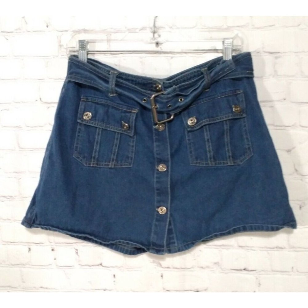 Vintage Starwear Blue Jean Skort High Waisted Women's Size 11/12